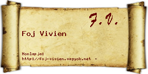 Foj Vivien névjegykártya